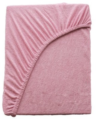 Kinzler C-10047/10 ściereczka z mikrofibry prześcieradło z gumką frotte Uni, 180x200 cm, różowa C-10047/10