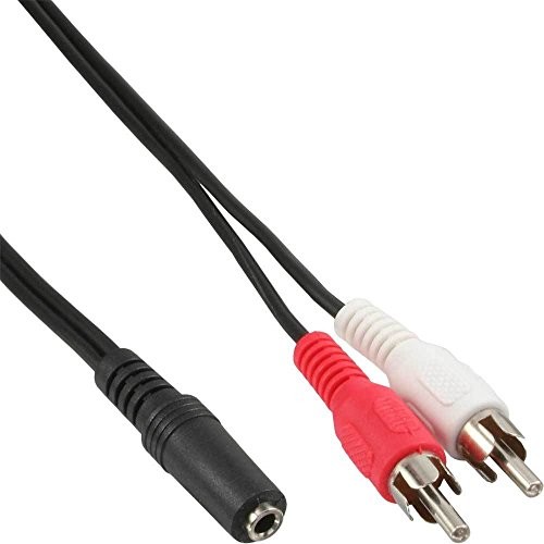 InLine cinch/kabel jack 2 X cinch Wtyczka do gniazda mini jack 3,5 MM 5 m, 89940e 89940E