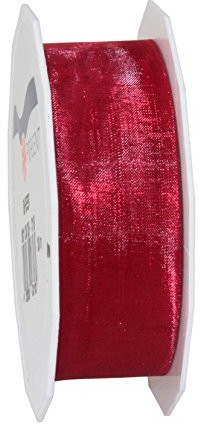 Unbekannt Na prezent 25 MM 25 m Sheer  taśma organza, bordowy 6012525-018