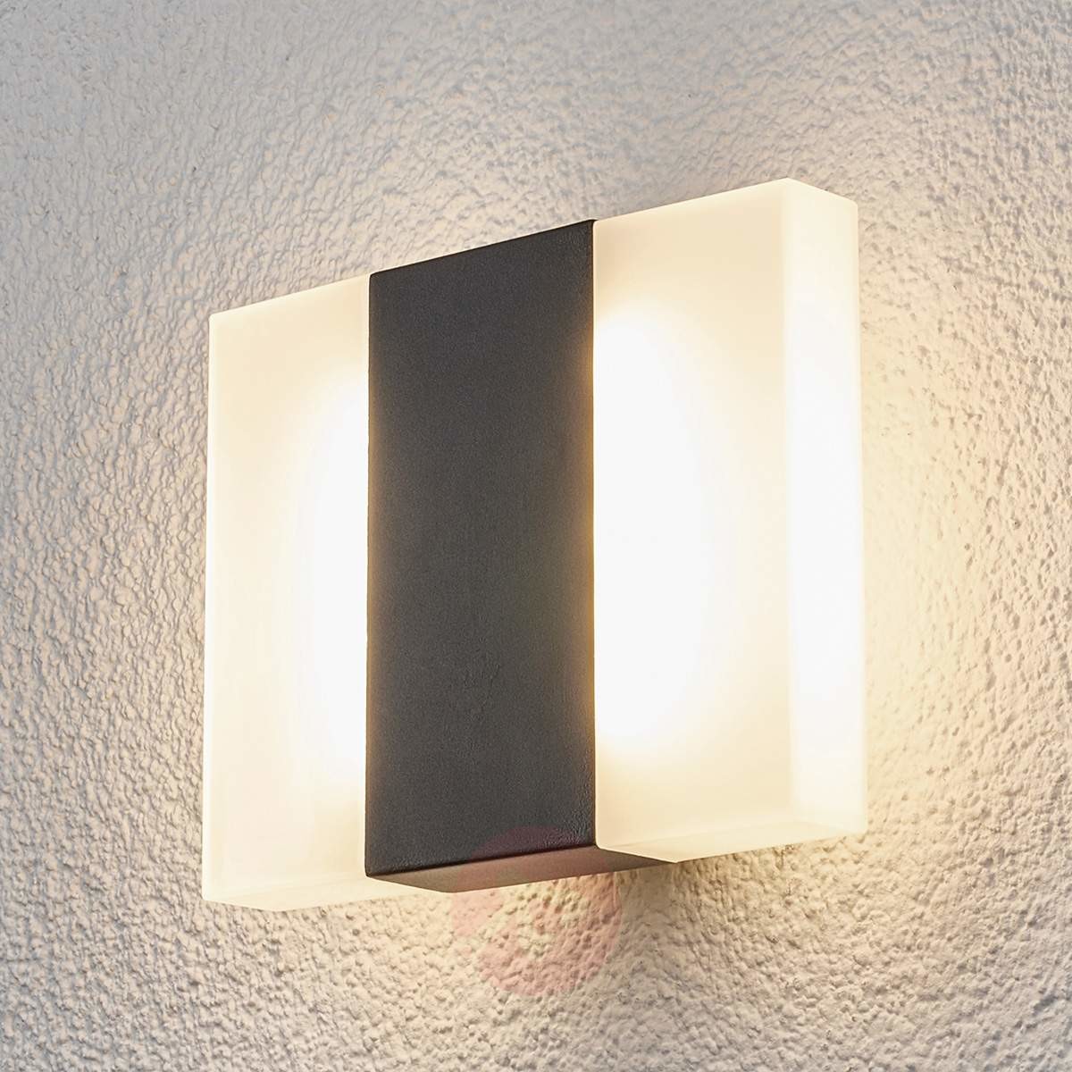 Lampenwelt BÖRJE - prostokątna lampa zewnętrzna LED