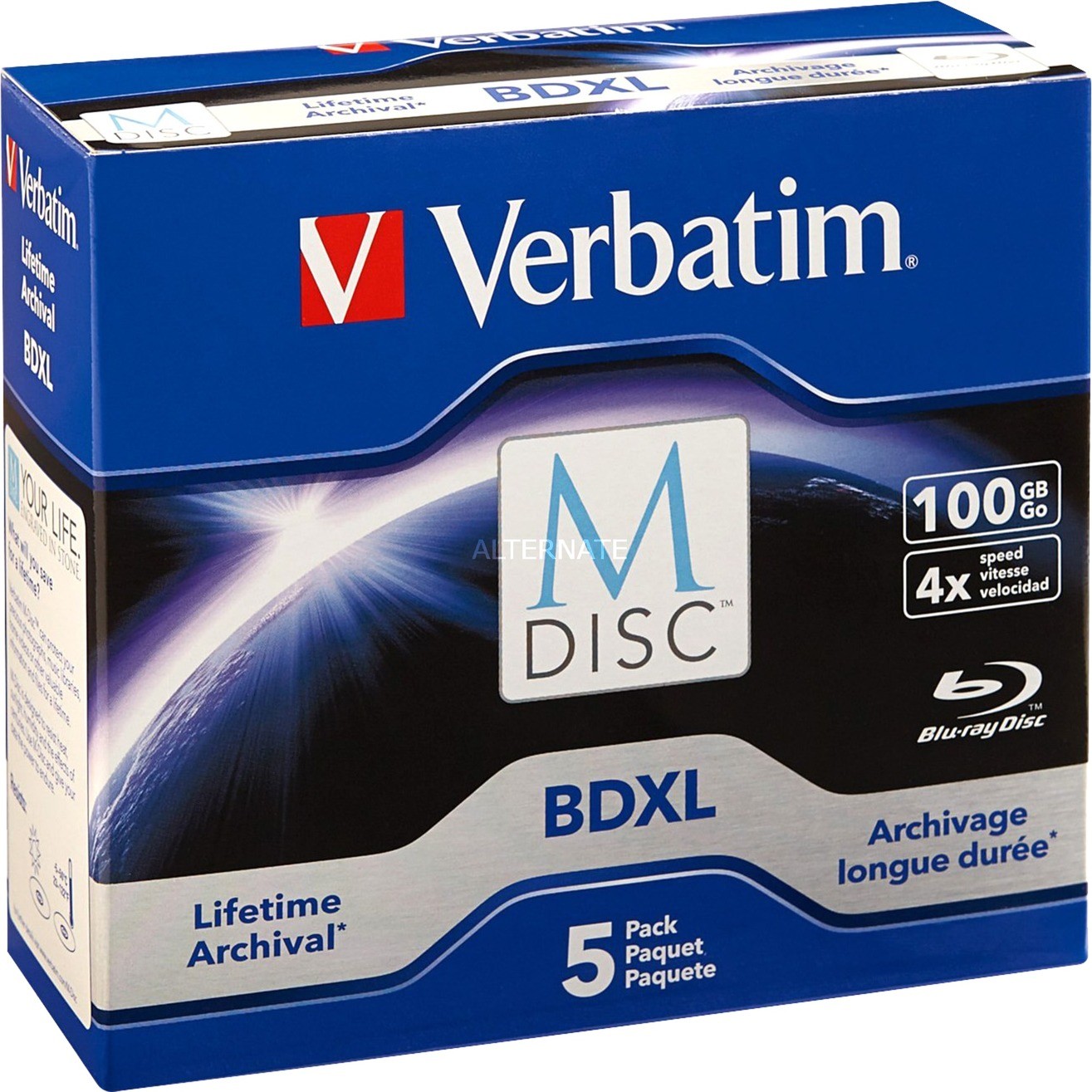 Verbatim BDXL 100GB 4X 5 szt., Pusta płyta Blu-ray