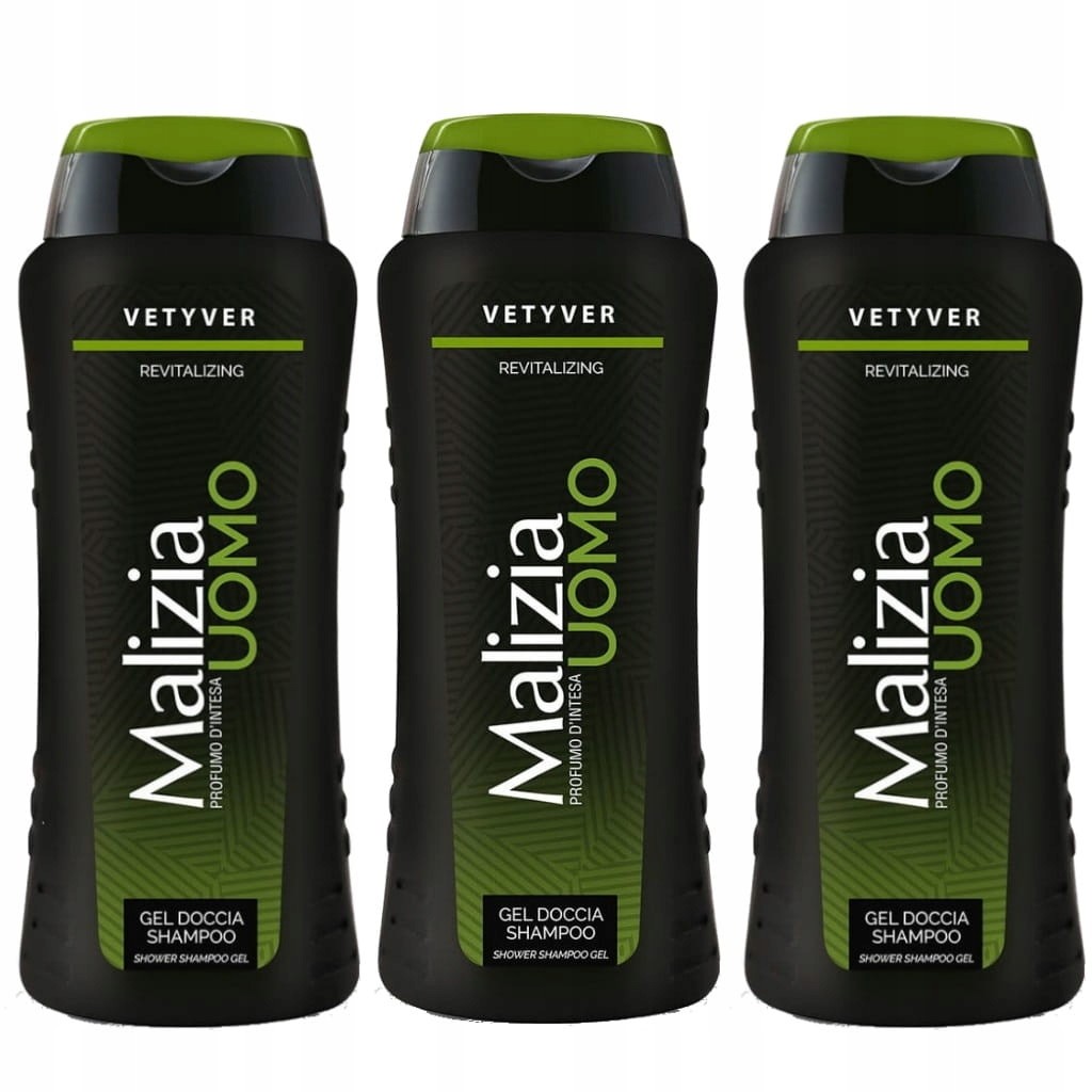 Malizia 3x Uomo żel pod prysznic 3x250ml