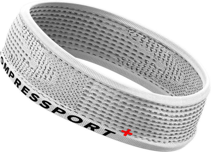 Compressport On/Off Cienka opaska na głowę, white One Size 2020 Czapki do biegania 24007132