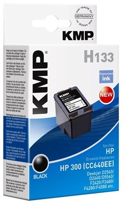 KMP H133 - black - ink cartridge (alternative for: HP 300) - Kartridż z tuszem Czarny (1710,4811)