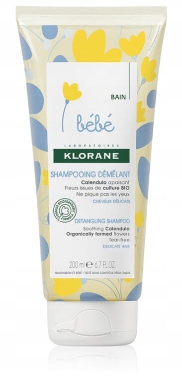 Klorane Bebe Calendula szampon dla dzieci dla łatwego rozczesywania włosów 200ml