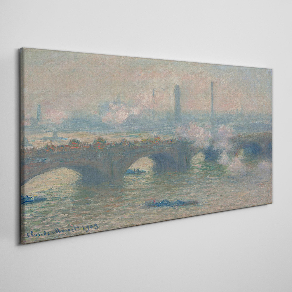 PL Coloray Obraz Canvas Waterloo most szary Monet 120x60cm