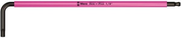 Wera 950 SPKL Multicolour Klucz trzpieniowy długi z kulką, calowy, 1/8 cal leuchtpink 5022632001