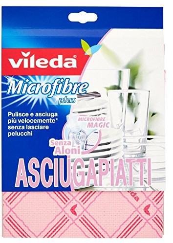 Vileda Microfibre Plus ściereczki do naczyń 55 x 40 cm  2 ściereczki VLD00050