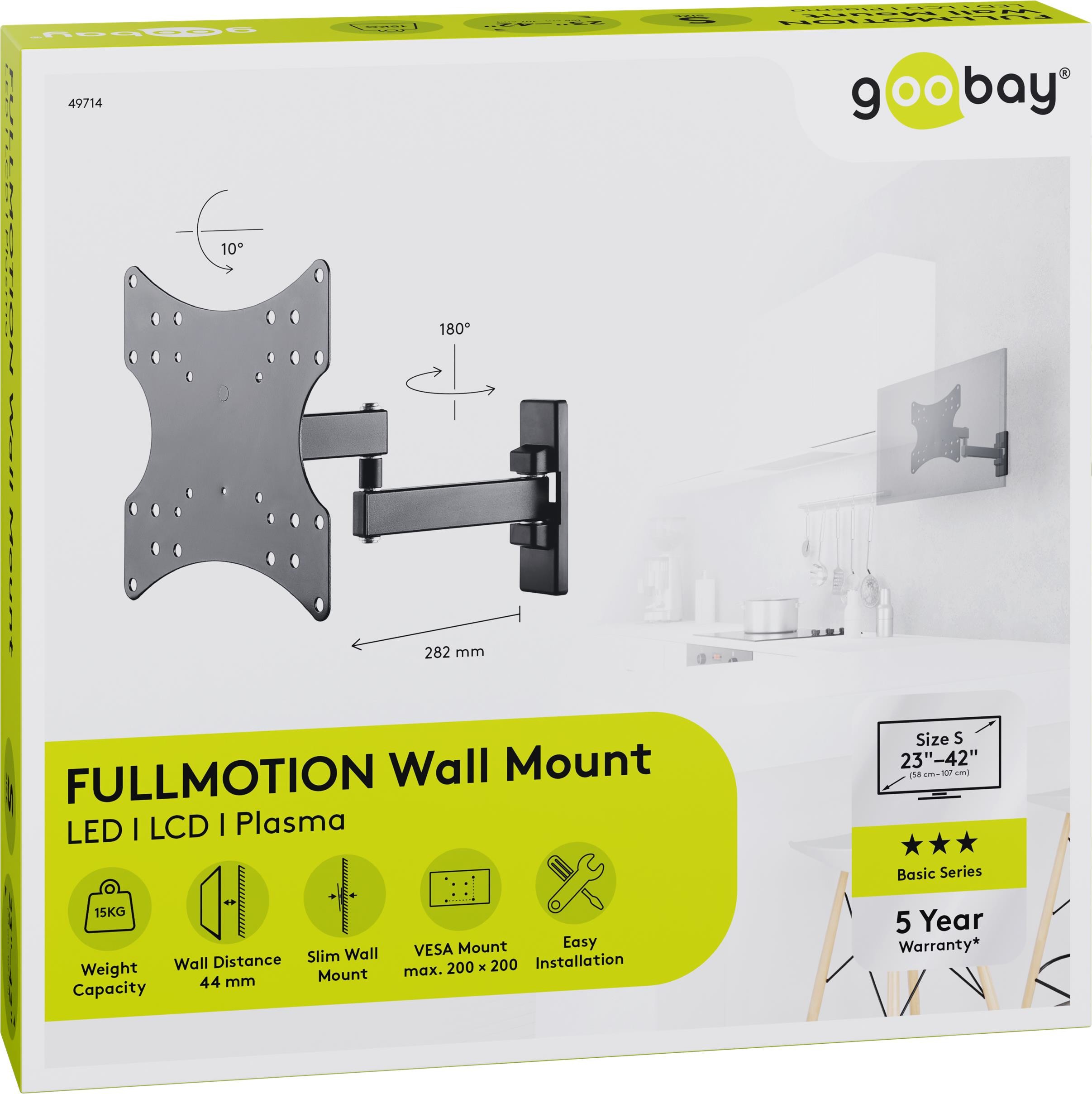 Goobay Uchwyt Tv Basic Fullmotion S 23