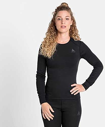 ODLO Damska koszulka Bl Crew Neck L/S Active Wa czarny czarny XL 15910115000XL
