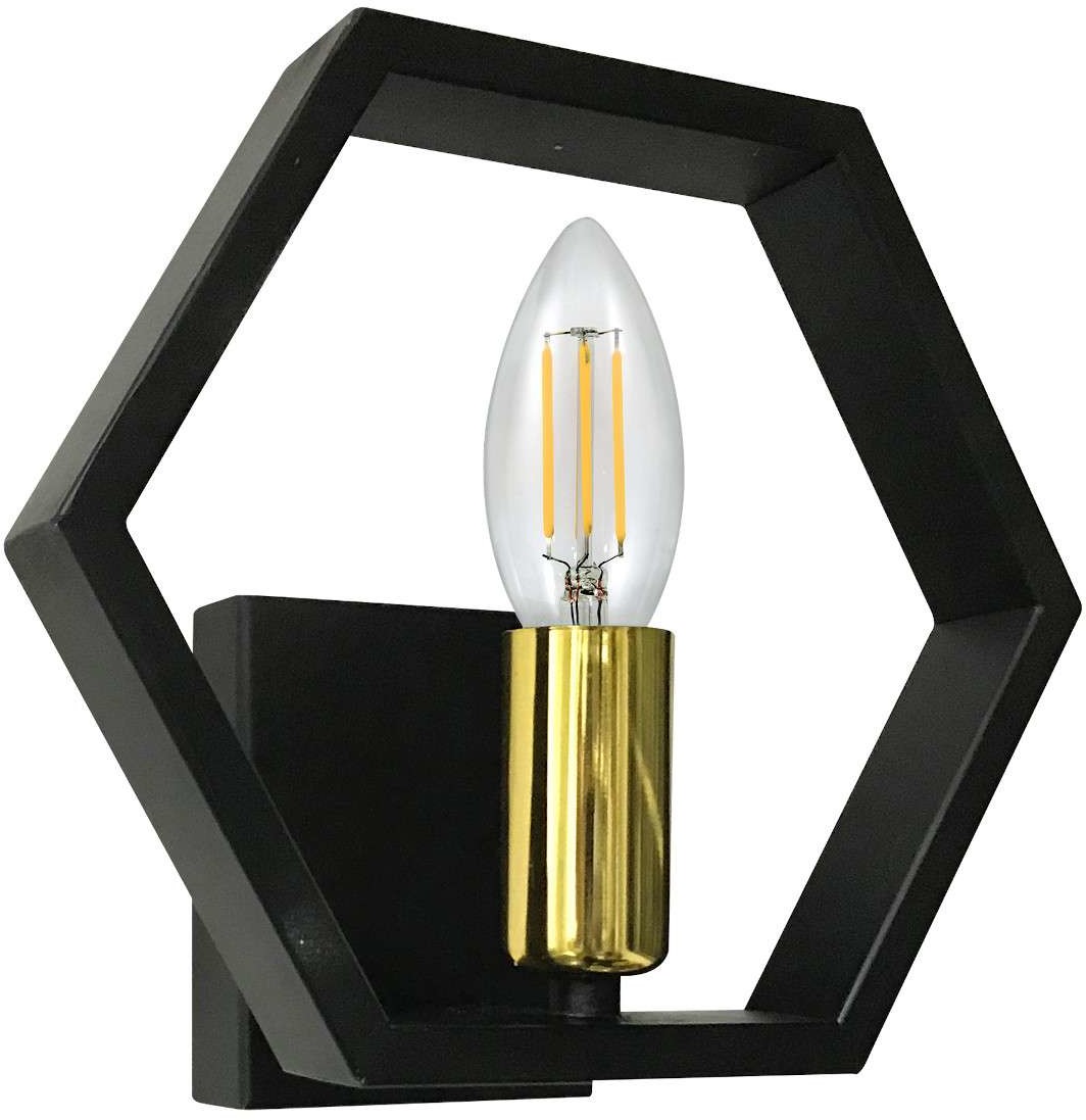 Zdjęcia - Żyrandol / lampa Polux Lampa ścienna HONEY 312693  metalowa kinkiet oktagon modernistyczny c 