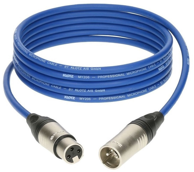Klotz M1K2FM0300 profesjonalny kabel mikrofonowy 3m niebieski