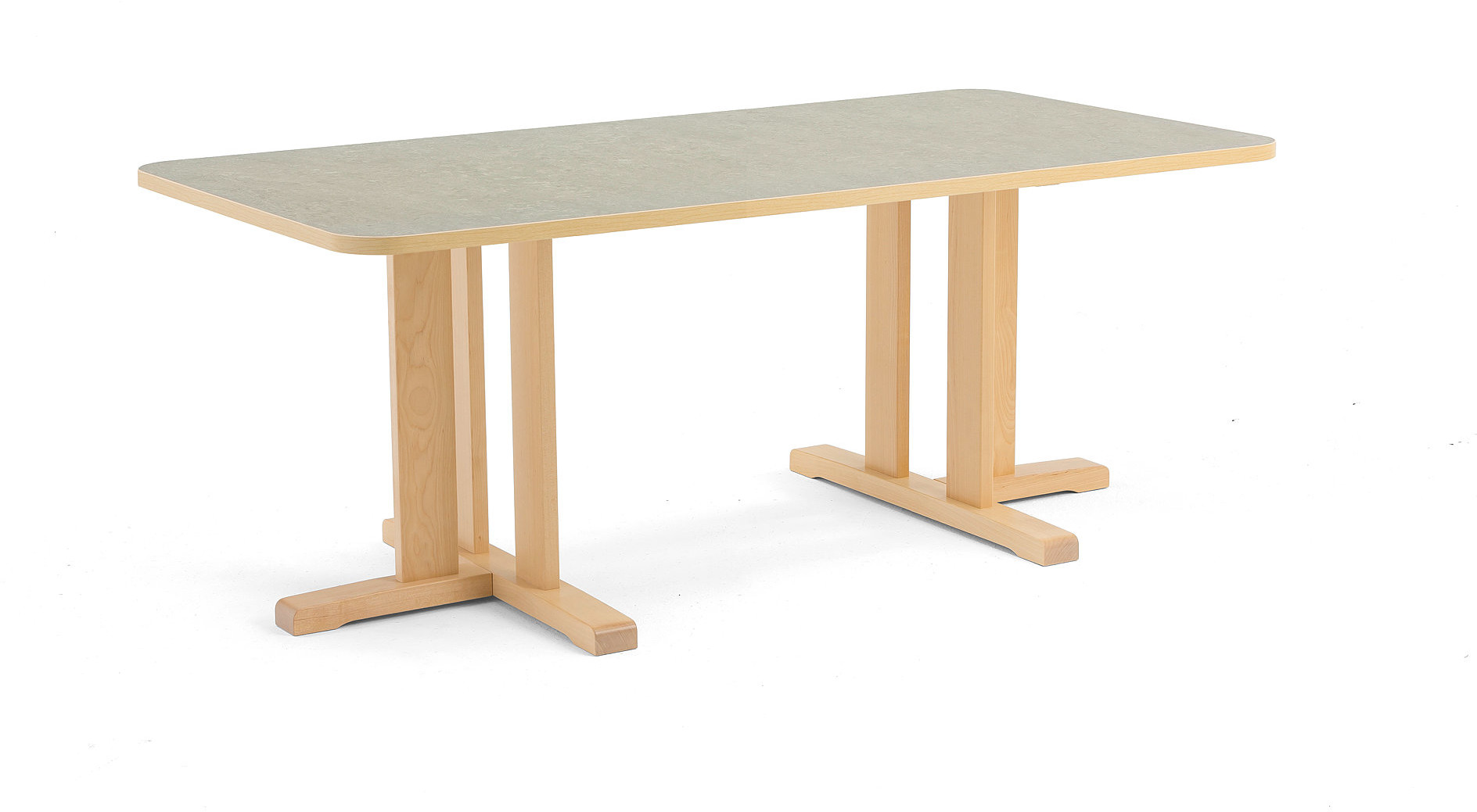 AJ Produkty Stół Kupol, 1600x800x600 mm, dźwiękochłonny, linoleum, szary