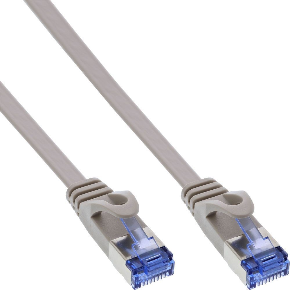 InLine Flat Patch kabel U/FTP Cat.6A szary 10m 71800