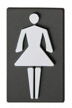 Domino OZNACZENIE SAMOPRZYLEPNE WC GRAFIT 50x45 DZIEWCZYNKA