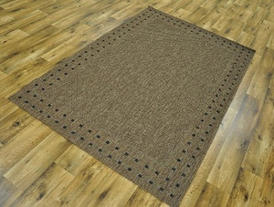 Balta Belgia DYWAN SZNURKOWY NATURA 60x110cm KRATKA CZARNY 21B9-233C8
