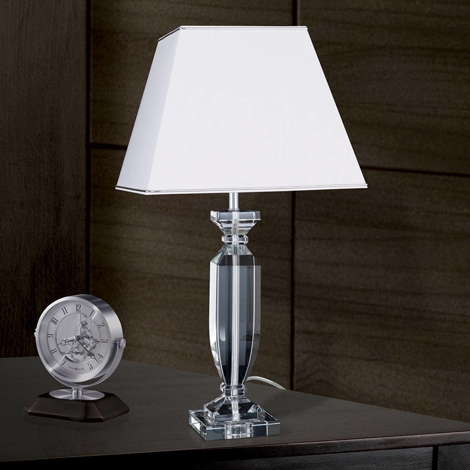 Orion Lampa stołowa Pokal z kryształem chrom/biała