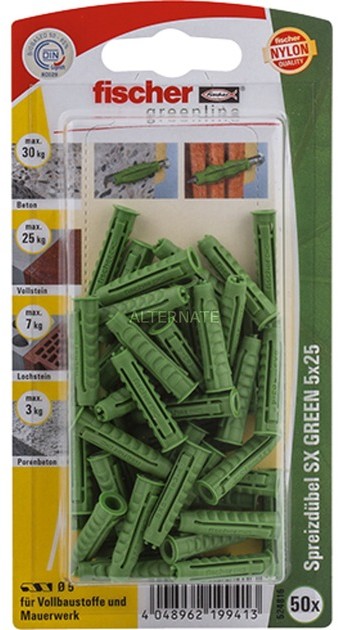 Fischer SX GREEN 5x25 K, Dowel