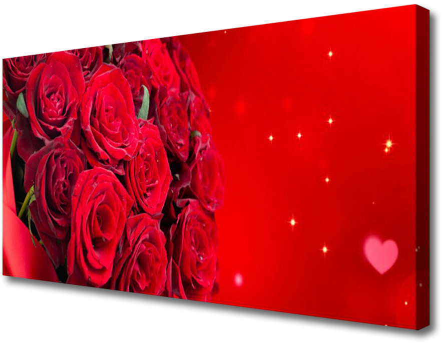 PL Tulup Obraz Canvas Róże Kwiaty Roślina 120x60cm