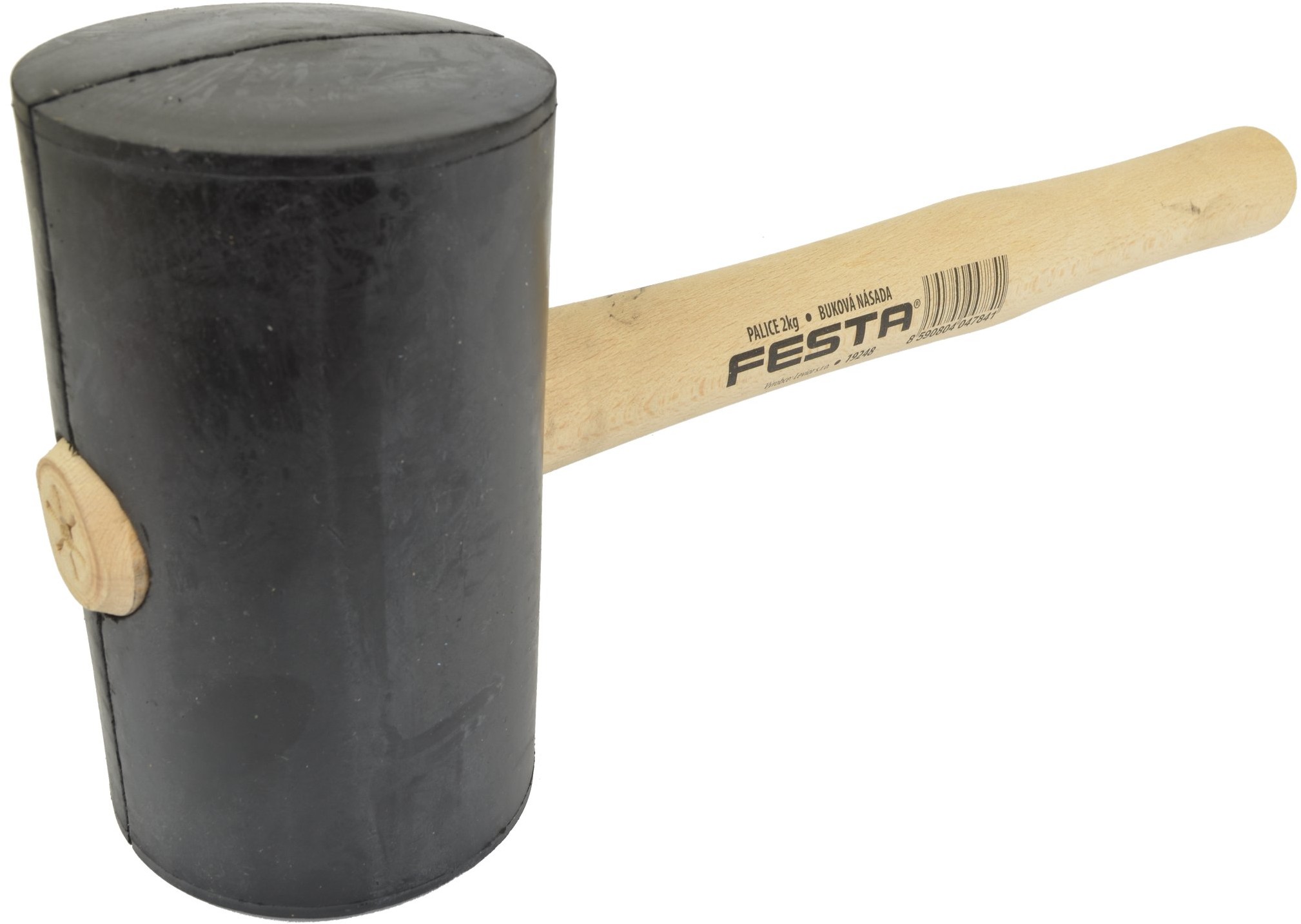 MODECO Młotek brukarski gumowy 2 Kg Trzon Bukowy Mocny!