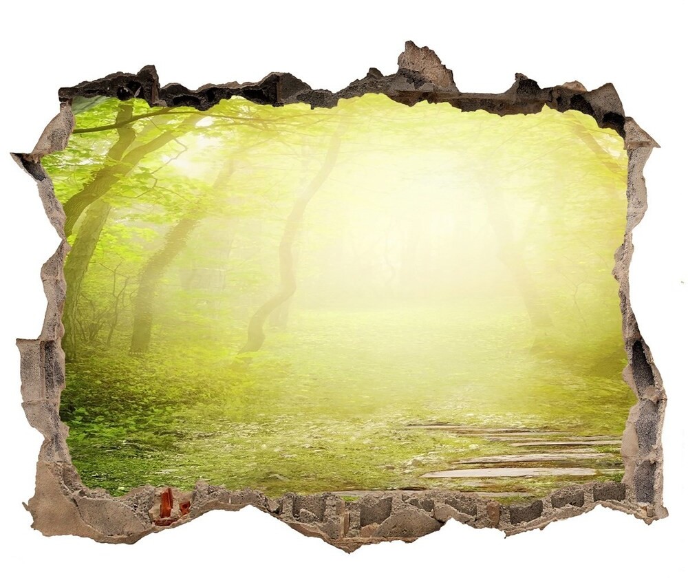 Wallmuralia.pl Samoprzylepna dziura naklejka Tunel z drzew