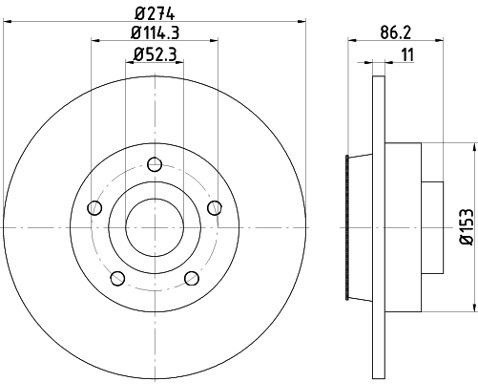 HELLA PAGID Tarcza hamulcowa PAGID 8DD355117-351