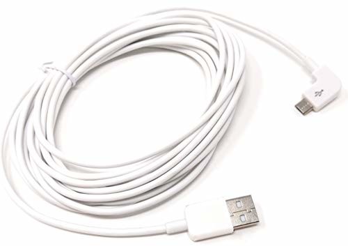 System-S System-S Micro USB wtykiem kątowym 90 ° stopni w lewo gwintowanymi opracowana do USB 2.0 Typ A (męski) kabel do transmisji danych Kabel do ładowania ok. 495 cm w kolorze białym 55099539