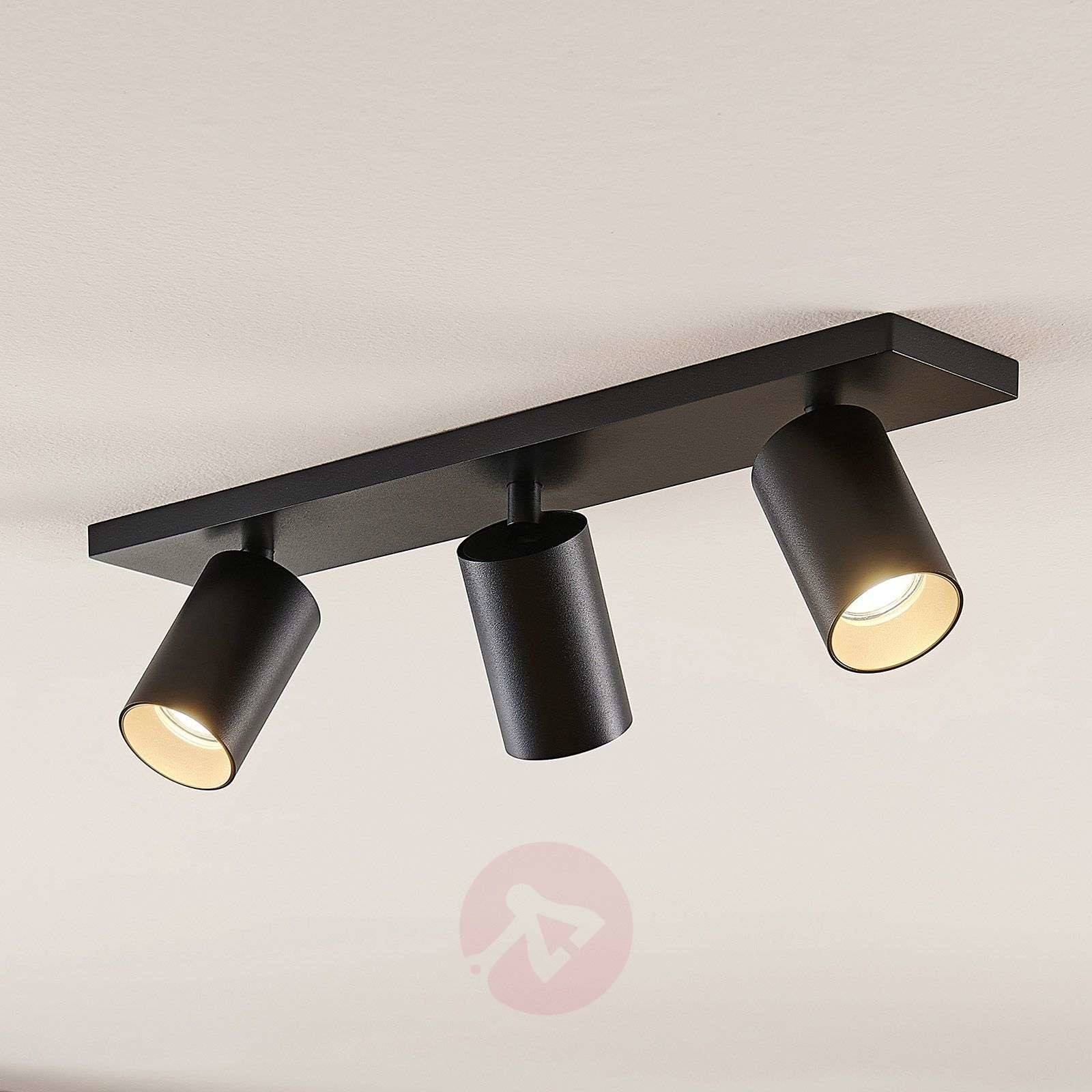 Lampenwelt com Reflektor Brinja, GU10, czarny, 3-pkt.