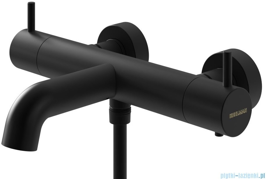 KOHLMAN Axel Black bateria wannowa z termostatem bez zestawu prysznicowego czarny mat QW710AB |