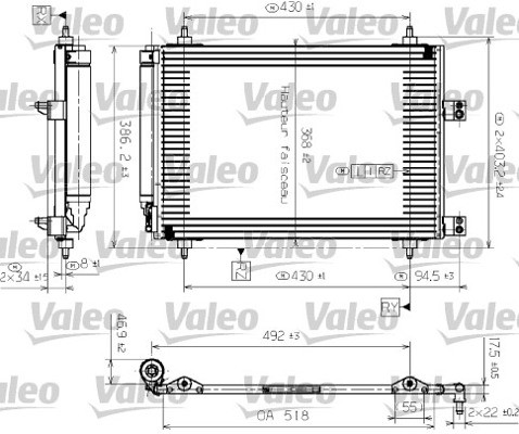 VALEO Skraplacz, klimatyzacja 817526