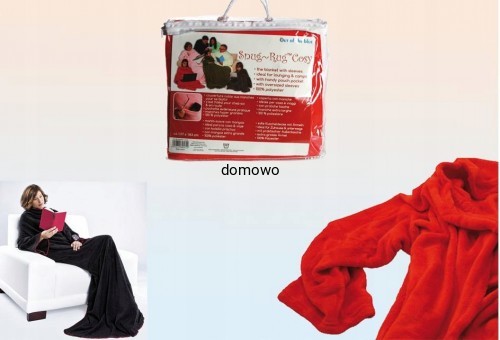 KOCYKO - SZLAFROK 2 in1 -super koc z rękawami czer