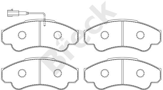 BRECK Zestaw klocków hamulcowych, hamulce tarczowe 23919 00 703 10 23919 00 703 10