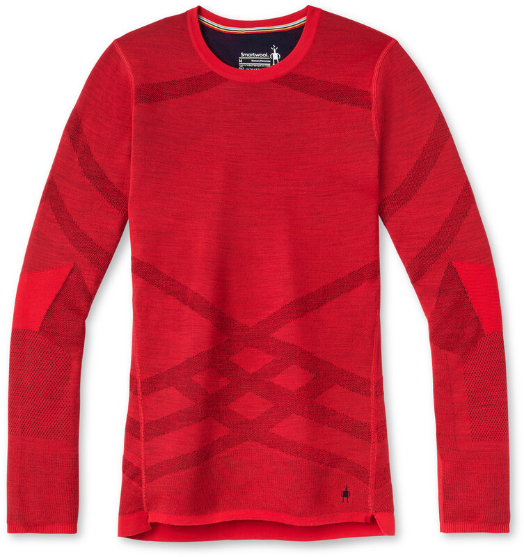 SmartWool Intraknit Merino 200 Crew Neck Shirt Women, czerwony S 2021 Koszulki bazowe termiczne i narciarskie SW019284G791-S