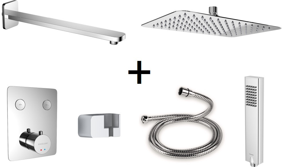 Actima Krotos Zestaw prysznicowy podtynkowy z termostatem chrom AREX.SET.8045CR
