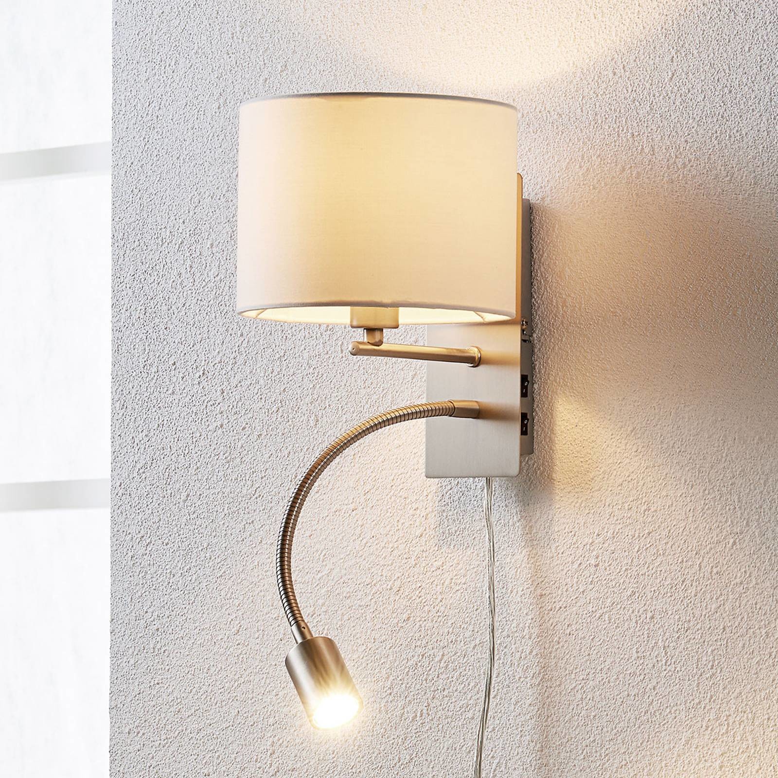 Lindby Florens - lampa ścienna z lampką do czytania LED