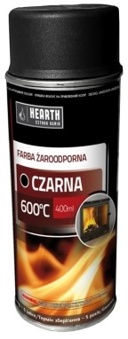 Farba żaroodporna Hearth 600°C czarna 0 4 l
