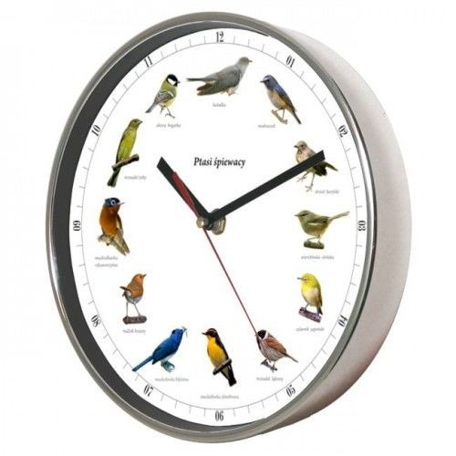 Atrix Zegar chromowany z głosami ptaków #2 ATE2019PT2