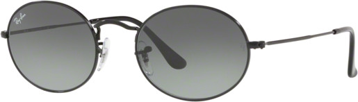 Ray Ban Okulary przeciwsłoneczne owalne Metal RB 3547 N Black/Grey tekst cieniowany unisex 0RB3547N 002/71 51 002/71