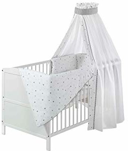 Schardt kompletne łóżko łóżko Conny, 4-częściowy zestaw, stelaż na baldachim i materac