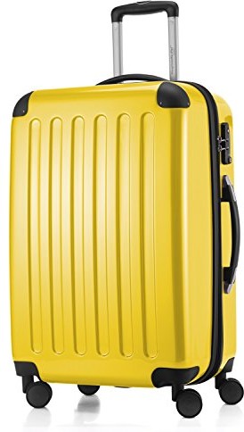 Hauptstadtkoffer HAUPTSTADTKOFFER bagaż podręczny utwardzana walizka na kółkach Roll-walizka podróżna 4 podwójnymi kółkami, TSA, 65 cm, 74 litrów, żółty 82780042