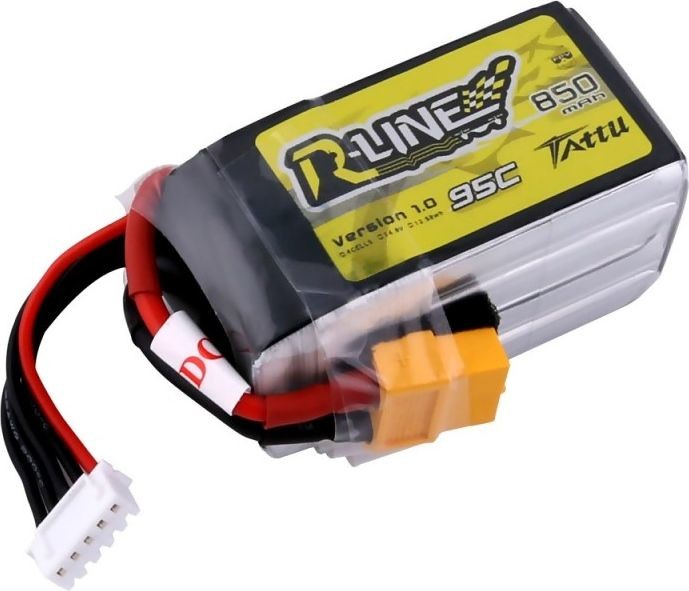 Gens Ace TATTU amp TATTU Akumulator 850mAh 14.8V 95C XT60 TATTU R-Line TA-RL-95C-850-4S1P-XT60