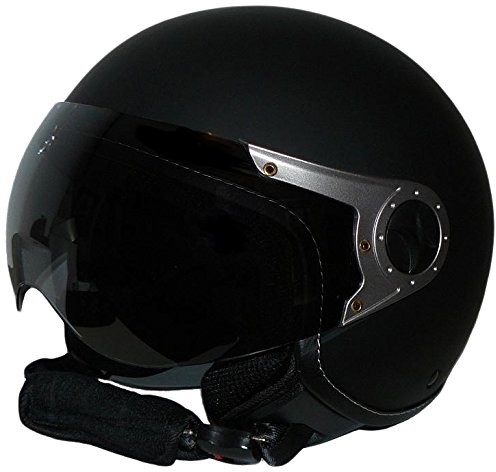 protectWEAR Protect Wear Jet kask ochronny kask motocyklowy H710 matowo-czarna jednokolorowe w pilot wzornictwo, m, mat czarny H710-MS-M