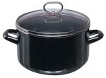 Krüger Karl  garnek do mięsa, brylant, garnek do smażenia, wykonana ze stali emalii, do wyboru różne rozmiary, czarny, 20 cm 317209000