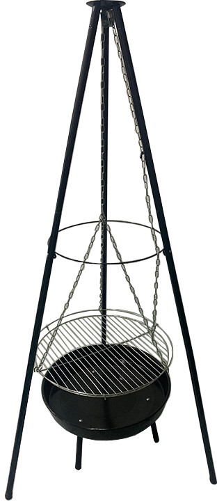 Grill, palenisko ogrodowe, trójnóg z rusztem DragonHouse 47cm