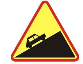 Znak ostrzegawczy A-23 Stromy podjazd