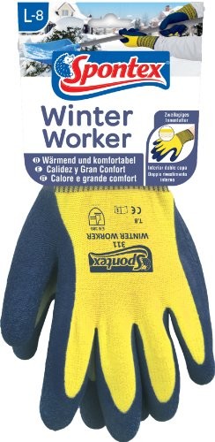 Spontex Rękawica spontex zima Worker grubsza rękawica do robienia na drutach z wewnętrzną warstwą odporną na wysoki stopień ochrony zimna, 1 sztuka, , , 12130168