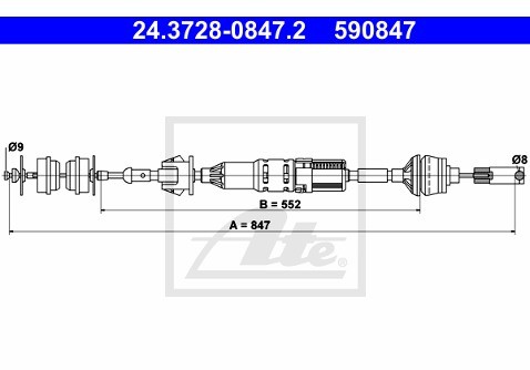 ATE Cięgno, sterowanie sprzęgłem 24.3728-0847.2