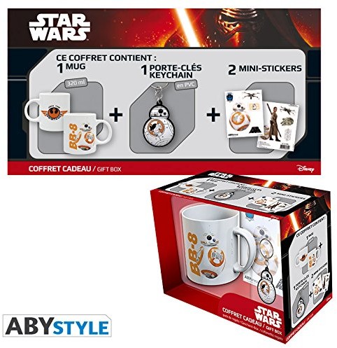 ABYstyle Studio Star Wars  zestaw z zamkiem naklejka na kubek, kółko na klucze, BB8 ABYPCK076