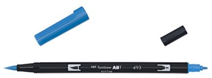 Tombow ABT mazaków Dual Brush Pen z dwoma czubkami, 523  niebieski (reflex blue) 4901991901658