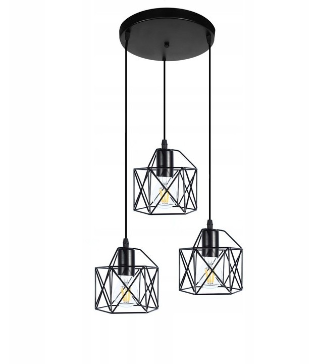 Decorativi Lampa Loftowa na kole 3xE27 Brylant okągła do salonu 502 Decorativi 502